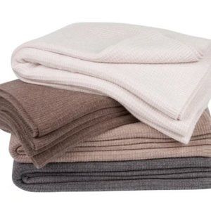 NakedCashmere Soft Cashmere Throws - Cream, Brown, Gray